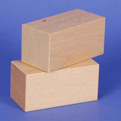 Duplicaat Startpunt pijn doen Groot houten bouwblok 120x60x60mm per stuk 